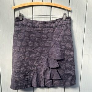 Odille grey ruffled pencil skirt 6